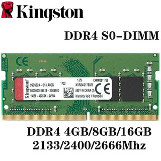 Kingston RAM DDR4 4GB 8GB 16GB 2400Mhz 2133Mhz 2666Mhz Laptop Memory Ram PC4-2400T CL17 SODIMM