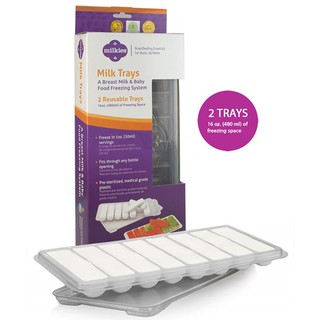 milkies Breastmilk Freezing Trays, 2 Reausable Trays (30ml)