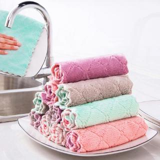 25*25CM Super Absorbent Thick Coral Fleece Kitchen Towel Dish / Table Cloth