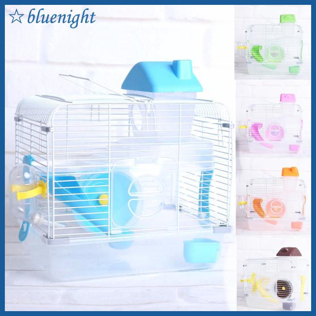 Crystal Pet Cage Hamster Cottage Double Layer House for Hamster Golden Hamster