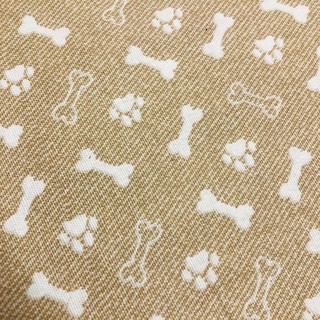 [Shop Malaysia] Cute Paw 🐾 & bone 🦴 cotton canvas fabric/ kain diy cloth