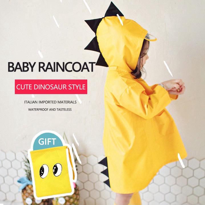 Cute Dinosaur Baby Raincoat Outdoor Waterproof Rain Coat