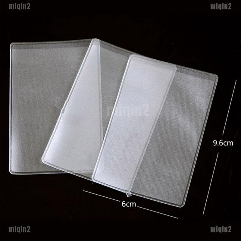 [MQ2sg] 10PCS PVC Credit Card Holder Protect ID Card Business Card Cover Clear Frosted