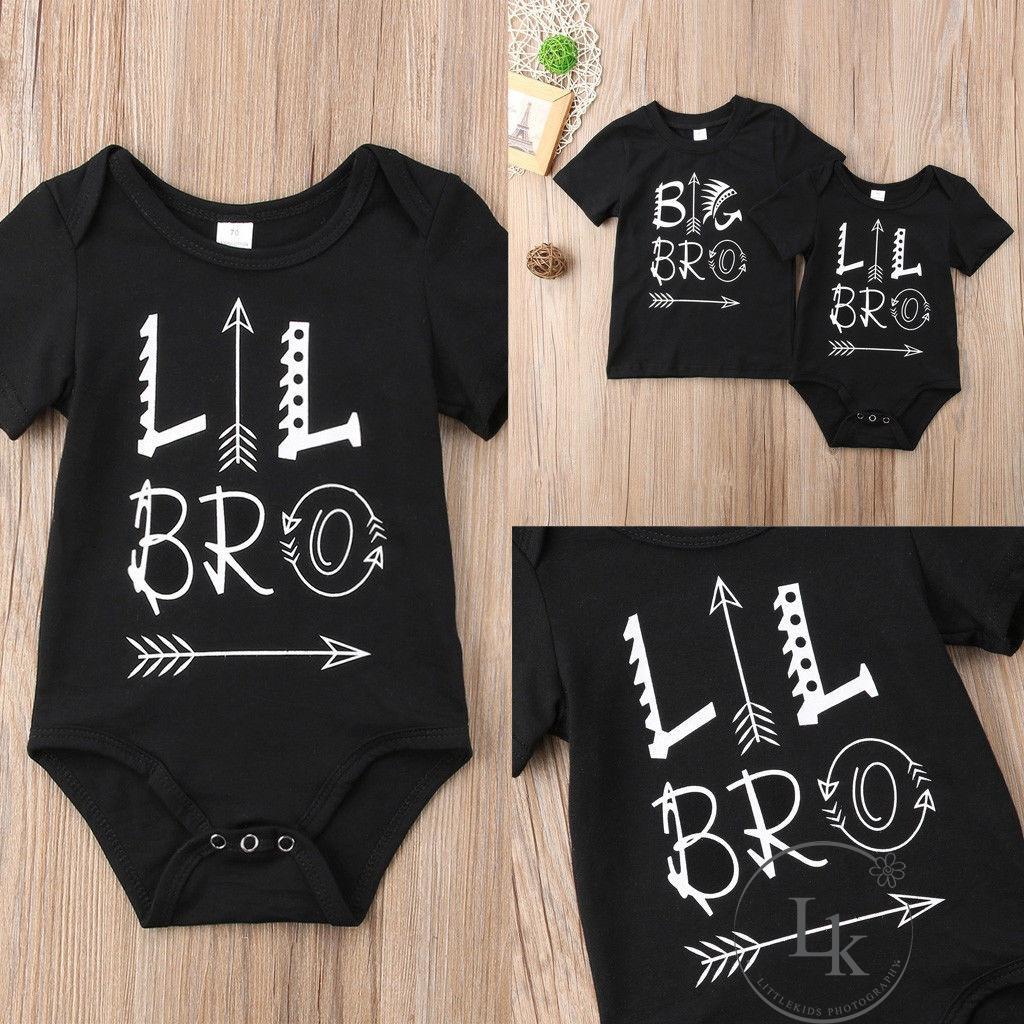 ILS-Family Matching Little Brother,Baby Boy Rompers Big Brother, T-shirt Tops
