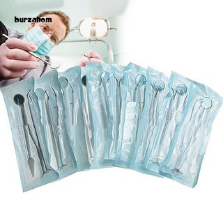 Bur-3Pcs/Lot Stainless Dental Tool Set Dentist Tooth Clean Hygiene Picks Mirror Kit (1)