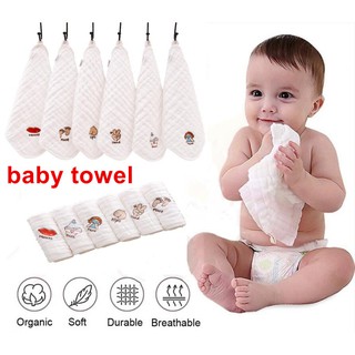 Baby Towel 100% Cotton Yarn Newborn Towels 30 x 30cm Kids Bath Towel Baby Care Wash Face Cleaning Mouth Hand Foot Hips