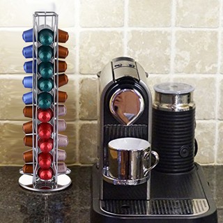 【Happylife】360° Rotating 40 Capsules Coffee Pod Holder Tower Stand Rack for Nespresso-HP (3)