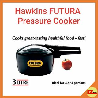 Hawkins FP30 Futura Hard Anodised Aluminum Pressure Cooker 3 Litre Black