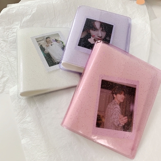 Glitter series transparent mini album photo album business card album Polaroid 3 inch