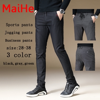 💥high quality💥Men's Formal Pants office business pants stretch elastic slim casual pants sports pants jogging pants 28-38