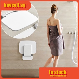 【In stock】200kg Bearing Folding Bathroom Stool Wall Mounted Toilet Seat Household Shower Room Bath Bench Shoes Footstool Public Adults Kid