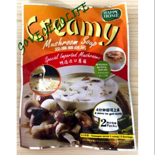 [Shop Malaysia] Creamy Mushroom Soup 《2 Packs》忌廉蘑菇汤《两独立包装》 - 66g (33g x 2)