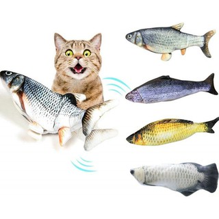 New 30CM Electronic Pet Cat Toy Electric USB Charging Simulation Bouncing Fish Toys