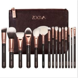 Ready Stock【Zoe va】15 high-end fashion rose gold makeup brush set Brushes Kit Make Up Tools Cosmetic Blusher Foundation (1)