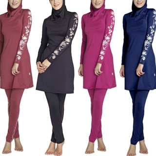 Muslimah Adult Full Cover Swimming Suit Plus Size Swimming Suit Swimwear Baju Renang Muslim Swimming Muslim Clothes
