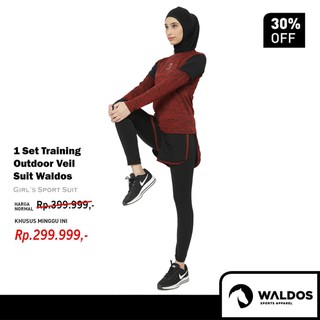 1 Set Waldos Outdoor Training Clothes Muslim Hijab Special Gymnastics (1)