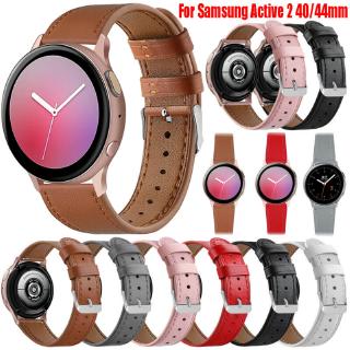 20mm Replacement Strap Leather Wrist Watch Band Strap for Samsung Galaxy Watch 42MM Active 2 40mm 44mm