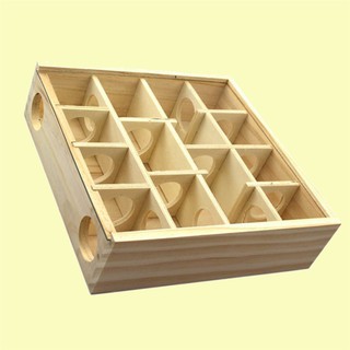 Wooden Maze Tunnel Toy Nontoxic Durable Hamster Maze for Mouse