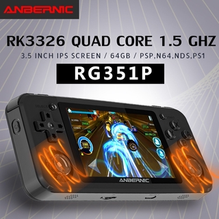 RG351P ANBERNIC Retro Game PS1 RK3326 64G Open Source System inch IPS Screen Portable Handheld Game Console RG351gift 2400