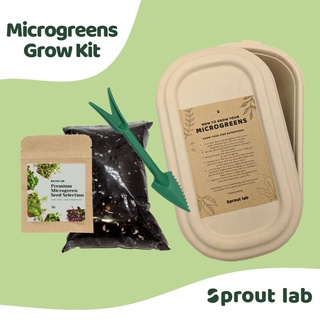 Sprout lab | Microgreen Grow Kit | Soil + NPK, Seeds, Tray