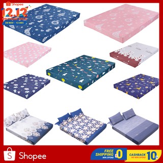 Waterproof Fitted Bedsheet Cartoon Cute Mattress Protector Single/Queen/King Size Bed Cover
