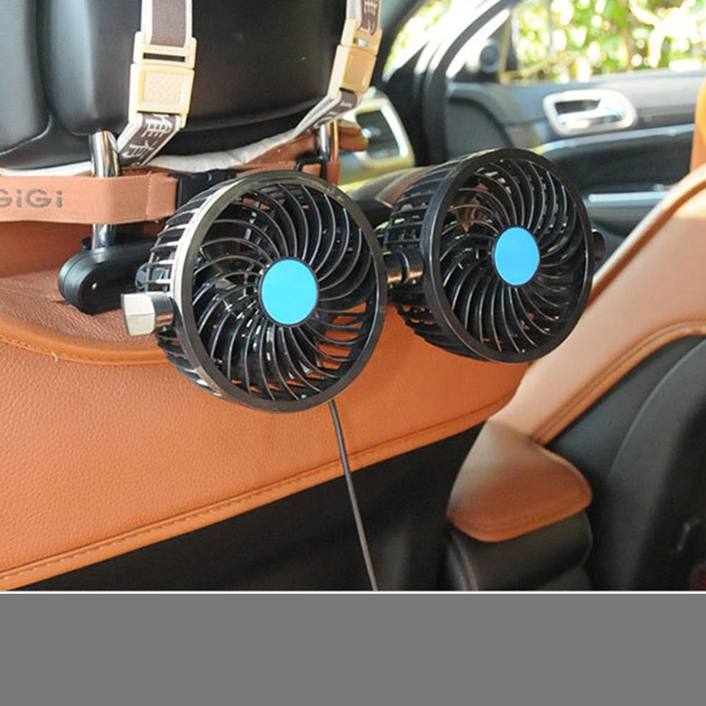 HX-T205 Double-headed Car Fan Portable Car Van Cooler Cooling Fan