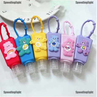[Speedinglight] Cute Bear Silicone Bath Baby Shower Hand Sanitizer Bottle Holder Portable