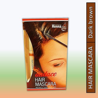 Audace Hair Mascara Dark Brown Natural Henna Rich Formula Instantly Hides Grey Hair 10ML