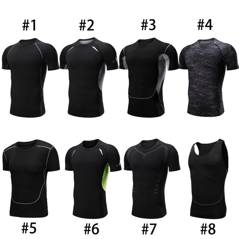Men's Sports T-Shirt Short Sleeve Fitness Running Tights Breathing Sweat Quick Dry