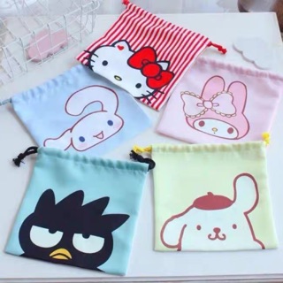 [NEW!] Sanrio Characters Drawstring Pouch