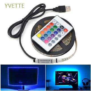 5V USB LED Strip Light 5050 RGB TV Desktop PC Backlight Bias Lighting Flexible Lamp With Remote Control