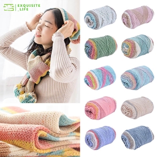 5 strands of rainbow Cotton Yarn Colorful Thick Warm wool cotton hand-knitted DIY wool