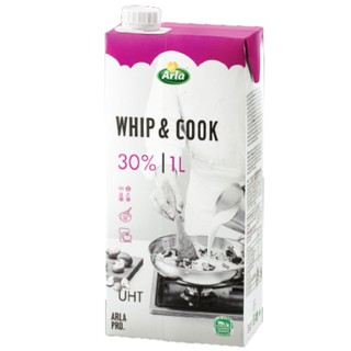Arla Pro Whip & Cook Cooking Cream 30% Fat 1L Halal - $100 and above for free delivery.