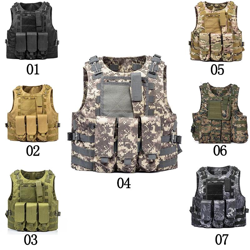 Airsoft Tactical Vest Assault Plate Carrier Vest 7 Colors CS Outdoor Clothing