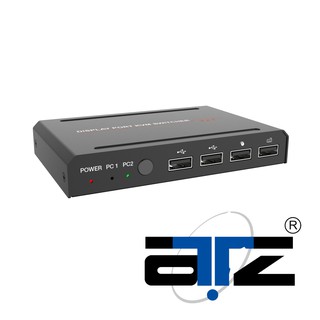 ATZ 2 ports DisplayPort 4K60 KVM Switcher - supports 2x USB2.0 devices