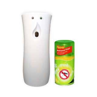 [Shop Malaysia] Automatic Air Freshener Dispenser Spray Lemon Grass(Time Adjustable) (FREE 2 Alkaline Batteries + Screw)