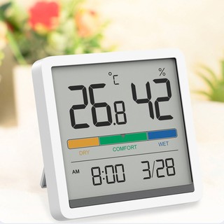 ♂⊙♗Xiaomi Miwu Jingxiang Temperature and Humidity Clock Electronic Thermometer Home Bedroom Baby Room Digital Display Ac