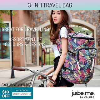 [JusBeMe] Travel Essential | HIGH QUALITY TRAVEL BAG - Backpack/Sling Bag/Duffel Bag/Hand Carry Luggage