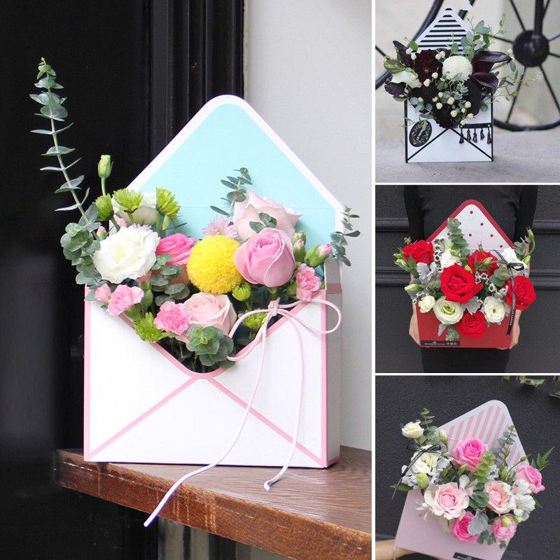 30*20*7.2Cm Paper Envelope Shape Flowers Basket Flower Packaging Storage Boxes