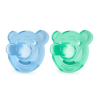 Philips Avent Bear Shaped Soothie Pacifier - 0-3 Months - Blue & Green