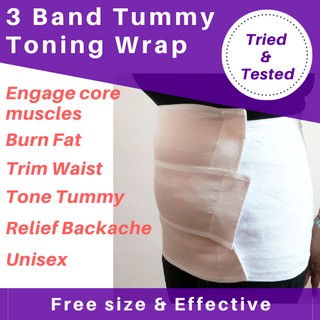 3 Band Post natal Binder Tummy Wrap Support Belt Girdle Slimming Weight Loss