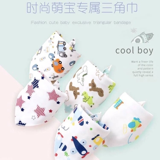 【5Pcs/10Pcs set】Fashion Cute Baby Exclusive Triangular Bandage Bib Saliva Towel Scarf for Baby/Kids/Boys/Girls Korean Style 100% Cotton