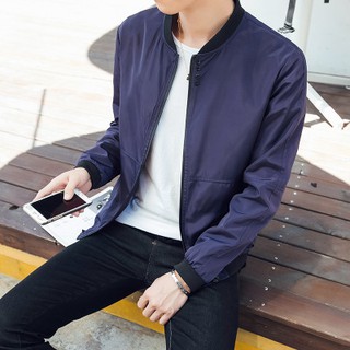 [READY STOCK]Men's jacket Stand up collar coat Korean Baseball clothing
