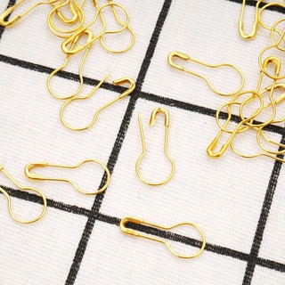 200pcs Pear Shape Gourd Coilless Gold Calabash Safety Pins Lot