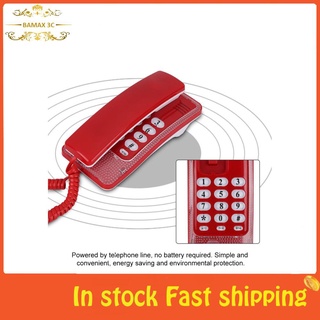 bamaxis Wall Mount Landline Telephone Extension No Caller ID Home Phone For Hotel Family