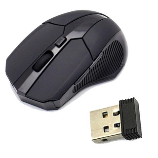 2.4 GHz Wireless Optical Mouse Mice USB 2.0 Receiver for PC Laptop Black