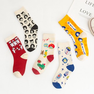 ⭐Ready Stock⭐ New Arrive Cute Cartoon Funny Socks For Women Men Cotton Sock