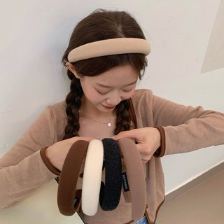 ♀❈✢Chocolate color headband 2021 new sponge headband, wide brim and high crest hairpin, face small hair accessories, Jap