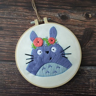 DreamerHouse Cute Totoro Cartoon DIY Embroidery Sewing Kit Creative Needlework Handwork Gifts