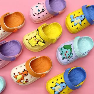 【Sealynn】2020 Pokémon kids unisex Summer Shoes Cute Cartoon Sandal Slippers EVA Soft Lightweight Fashion Boy/girl Outdoor Beach Garden Shoes